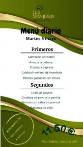 Menú diario
