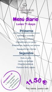 menu lunes